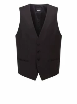 Rabatt 🔥 Bekleidung BOSS Anzugweste 'H-Huge' Schwarz (001) Günstig Kaufen 🤩