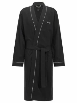 Coupon 🌟 BOSS Bademantel In Schwarz Günstig Kaufen 🔥