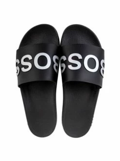Besorgen 👏 Outdoor & Sport BOSS Badesandale In Grau (Charcoal) Günstig Kaufen 😀