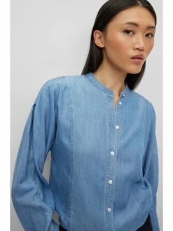 Bestes Angebot 👍 Bekleidung BOSS Bluse 'Bavola' Hellblau (450) Günstig Kaufen 👍 -Boss Verkaufsgeschäft boss bluse bavola hellblau 450 4