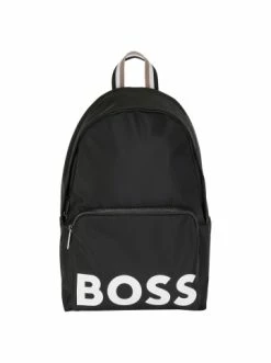 Bestes Angebot 🎁 Geschenke Für Herren BOSS Catch 15 - Rucksack 42 Cm In Schwarz Weiß Günstig Kaufen 🔔