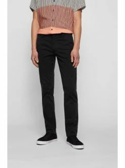 Neu ❤️ Bekleidung BOSS Chinohose 'Schino-Slim' Schwarz (001) Günstig Kaufen 👏 -Boss Verkaufsgeschäft boss chinohose schino slim schwarz 001 3