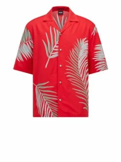 Bestpreis 🔥 Bekleidung BOSS Kurzarm-Hemd 'Lars_O' Rot (623) Günstig Kaufen 🛒