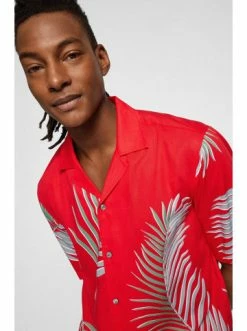 Bestpreis 🔥 Bekleidung BOSS Kurzarm-Hemd 'Lars_O' Rot (623) Günstig Kaufen 🛒 -Boss Verkaufsgeschäft boss kurzarm hemd lars o rot 623 4