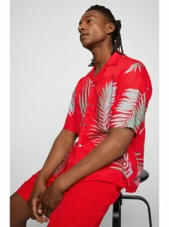 Bestpreis 🔥 Bekleidung BOSS Kurzarm-Hemd 'Lars_O' Rot (623) Günstig Kaufen 🛒 -Boss Verkaufsgeschäft boss kurzarm hemd lars o rot 623 5