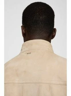 Blitzangebot 😍 Bekleidung BOSS Lederblouson 'Mika' Beige (275) Günstig Kaufen 🛒 -Boss Verkaufsgeschäft boss lederblouson mika beige 275 2