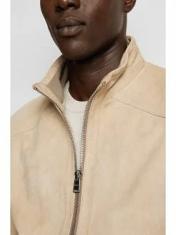 Blitzangebot 😍 Bekleidung BOSS Lederblouson 'Mika' Beige (275) Günstig Kaufen 🛒 -Boss Verkaufsgeschäft boss lederblouson mika beige 275 3