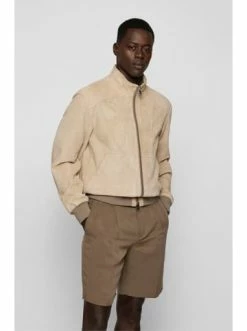 Blitzangebot 😍 Bekleidung BOSS Lederblouson 'Mika' Beige (275) Günstig Kaufen 🛒 -Boss Verkaufsgeschäft boss lederblouson mika beige 275 5