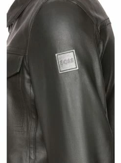 Rabatt 🤩 Bekleidung BOSS Lederjacke 'Jobeaan' Schwarz (001) Günstig Kaufen 👍 -Boss Verkaufsgeschäft boss lederjacke jobeaan schwarz 001 3