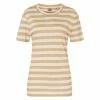 Am billigsten ❤️ Bekleidung BOSS Leinen Jersey Mit Streifen In Beige Günstig Kaufen 🧨