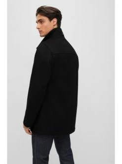 Aktion 👏 Bekleidung BOSS Mantel 'H-Coxtan' Schwarz (001) Günstig Kaufen ✔️ -Boss Verkaufsgeschäft boss mantel h coxtan schwarz 001 3