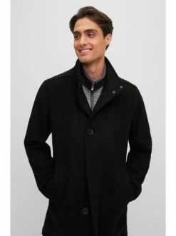 Aktion 👏 Bekleidung BOSS Mantel 'H-Coxtan' Schwarz (001) Günstig Kaufen ✔️ -Boss Verkaufsgeschäft boss mantel h coxtan schwarz 001 4