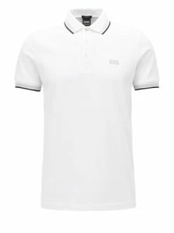 Schlussverkauf 🔔 Bekleidung BOSS Poloshirt 'Paddy' Weiß (100) Günstig Kaufen 🤩