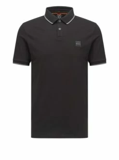 Bester Verkauf 🧨 Bekleidung BOSS Poloshirt 'Passertip' Schwarz (001) Günstig Kaufen ✔️