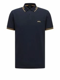 Blitzangebot 😀 Bekleidung BOSS Poloshirt 'Paul Curved' Dunkelblau/Navy (403) Günstig Kaufen ✔️