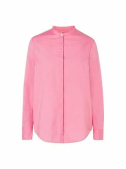 Am billigsten 👍 Bekleidung BOSS Relaxed-Fit Bluse Aus Baumwoll-Mix In Pink Günstig Kaufen ⌛