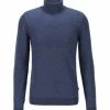 Neu 🛒 Bekleidung BOSS Rollkragenpullover 'Musso-P' Blau (418) Günstig Kaufen 😉