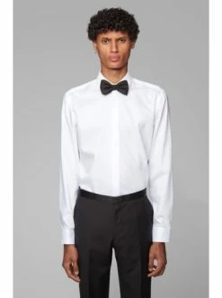 Neu 💯 Bekleidung BOSS Smoking-Hemd 'Jons' Weiß (100) Günstig Kaufen ⌛ -Boss Verkaufsgeschäft boss smoking hemd jons weiss 100 2