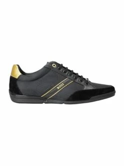 Schlussverkauf ❤️ Schuhe BOSS 👟 Sneaker In Schwarz/Gold Günstig Kaufen ✔️