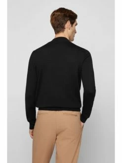 Neu ✔️ Bekleidung BOSS Strickjacke 'Balonso' Schwarz (001) Günstig Kaufen 👏 -Boss Verkaufsgeschäft boss strickjacke balonso schwarz 001 2