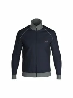 Am billigsten ✨ Outdoor & Sport BOSS Sweatjacke In Dunkelblau/Grau Günstig Kaufen 👏