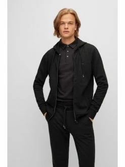 Besorgen ✔️ Outdoor & Sport BOSS Sweatjacke 'Seeger' Schwarz (001) Günstig Kaufen 🌟 -Boss Verkaufsgeschäft boss sweatjacke seeger schwarz 001 2