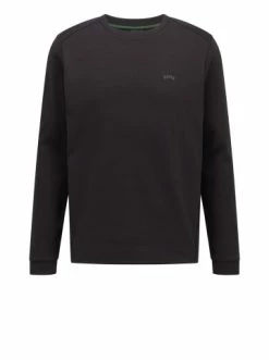 Budget 😉 Outdoor & Sport BOSS Sweatshirt 'Salbo Curved' Schwarz (001) Günstig Kaufen 🥰