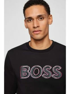 Bestpreis ✔️ Outdoor & Sport BOSS Sweatshirt 'Salbo' Schwarz (001) Günstig Kaufen 😍 -Boss Verkaufsgeschäft boss sweatshirt salbo schwarz 001 6