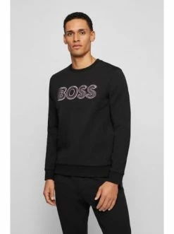 Bestpreis ✔️ Outdoor & Sport BOSS Sweatshirt 'Salbo' Schwarz (001) Günstig Kaufen 😍 -Boss Verkaufsgeschäft boss sweatshirt salbo schwarz 001 7