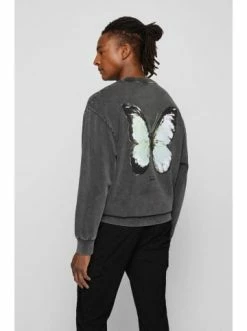 Angebote 👏 Outdoor & Sport BOSS Sweatshirt 'Weacid' Schwarz (001) Günstig Kaufen 🛒 -Boss Verkaufsgeschäft boss sweatshirt weacid schwarz 001 4