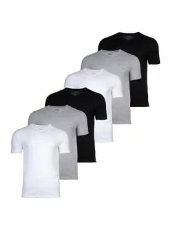 Großhandel 🧨 Bekleidung BOSS T-Shirt 6er Pack In Weiß/Grau/Schwarz Günstig Kaufen 😀