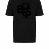 Schlussverkauf ⌛ Bekleidung BOSS T-Shirt 'Tiburt' Schwarz (002) Günstig Kaufen 🥰