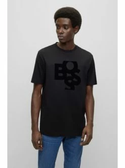 Schlussverkauf ⌛ Bekleidung BOSS T-Shirt 'Tiburt' Schwarz (002) Günstig Kaufen 🥰 -Boss Verkaufsgeschäft boss t shirt tiburt schwarz 002 2