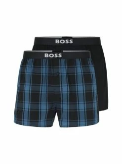 Neu ✨ Bekleidung BOSS Web-Boxershorts 2er Pack In Blau Günstig Kaufen 🥰