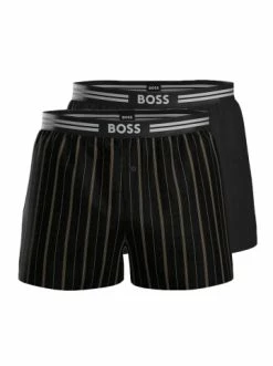 Schlussverkauf 💯 Bekleidung BOSS Web-Boxershorts 2er Pack In Schwarz Günstig Kaufen 😀