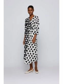 Bestpreis 😉 Bekleidung BOSS Wickelkleid 'Danotta' Mehrfarbig (960) Günstig Kaufen 😍 -Boss Verkaufsgeschäft boss wickelkleid danotta mehrfarbig 960 2