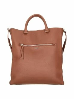 Aktion 👍 Accessoires BOSS 👩 Women's Sophie - Shopper Leder 39 Cm In Open Brown Günstig Kaufen 😍