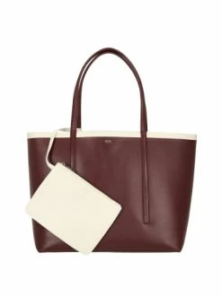 Angebote 🌟 Accessoires BOSS 👩 Women's Taylor - Shopper Leder 36 Cm In Dark Red Günstig Kaufen 🤩